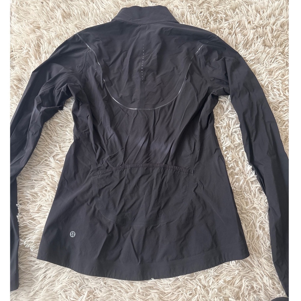 Lululemon‎ Athletica Black Full Zip Jacket Reflective Detail Women Size S - Picture 8 of 8